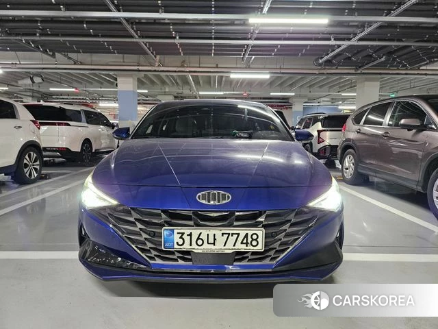 Hyundai Avante Hybrid (CN7) 2020 Синий из Кореи