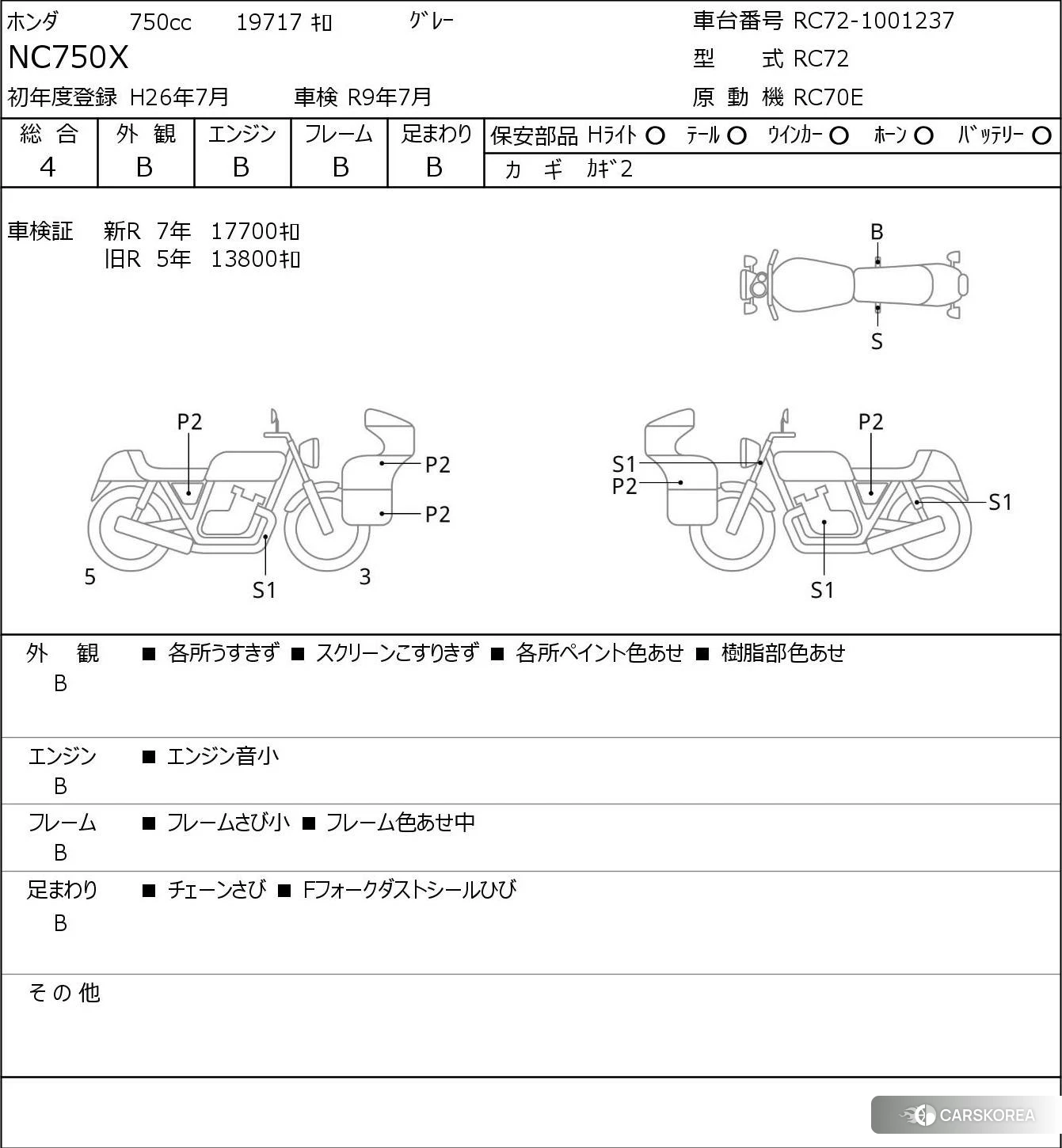 Проданный Honda NC750X id 4205970 из Японии, фото 5