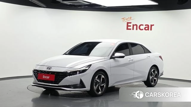 Hyundai Avante Hybrid (CN7) 2022 Белый из Кореи