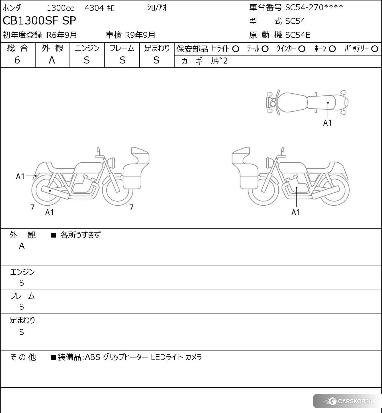 Проданный Honda CB1300SF SP id 3950061 из Японии, фото 5