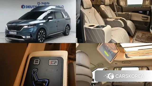Kia Carnival 4th generation 2021 Небесно-голубой из Кореи