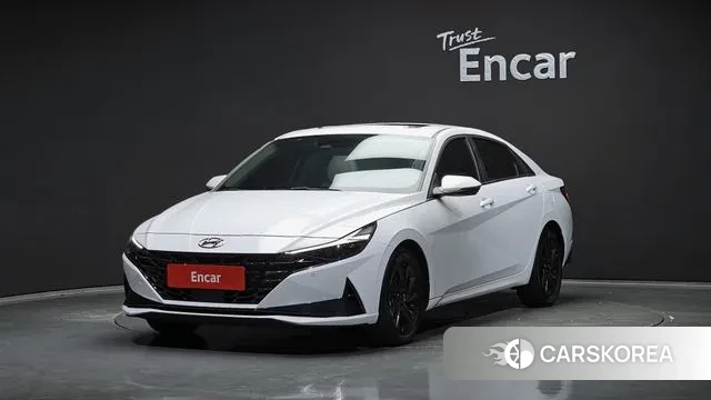 Hyundai Avante Hybrid (CN7) 2021 Белый из Кореи