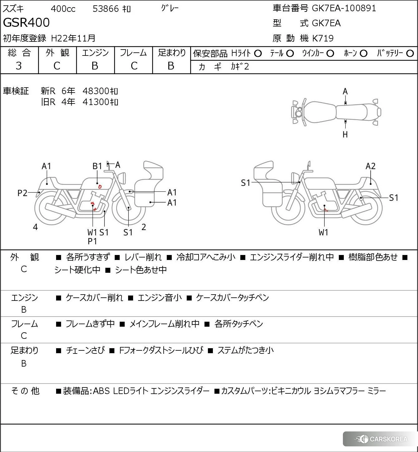Проданный Suzuki GSR400 id 4192926 из Японии, фото 5
