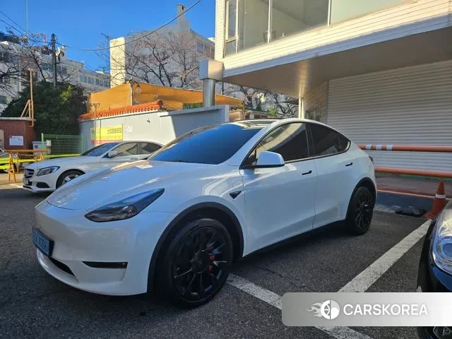 Tesla Model Y 2023 Белый из Кореи