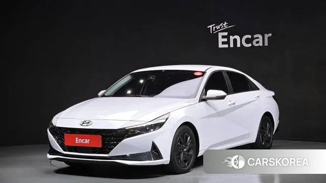 Hyundai Avante Hybrid (CN7) 2021 Белый из Кореи