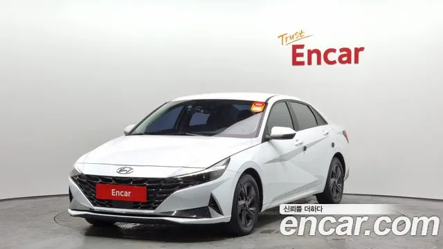 Hyundai Avante Hybrid (CN7) 2021 Белый из Кореи