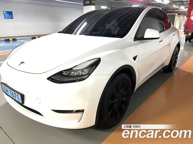 Tesla Model Y 2021 Белый из Кореи