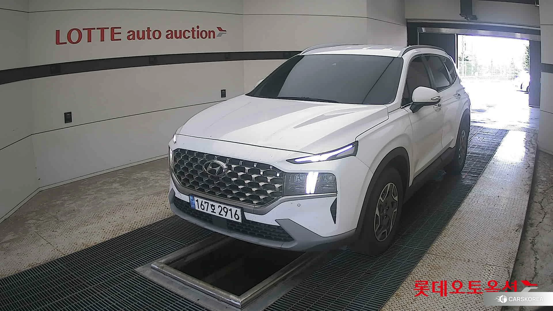 Hyundai Santa Fe Hybrid 2022 Белый из Кореи
