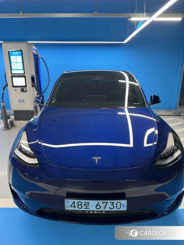 Tesla Model Y 2021 Синий из Кореи