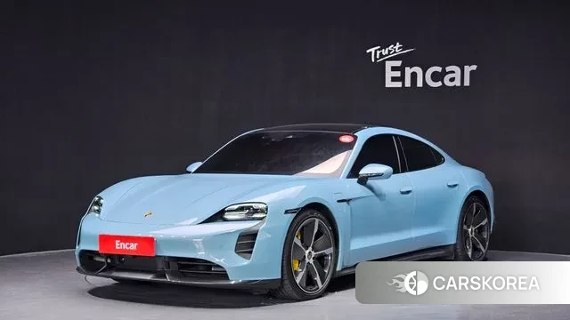 Porsche Taycan 2022 Небесно-голубой из Кореи
