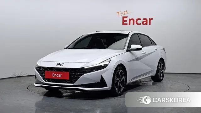 Hyundai Avante Hybrid (CN7) 2021 Белый из Кореи