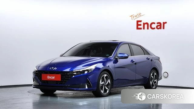 Hyundai Avante Hybrid (CN7) 2021 Синий из Кореи
