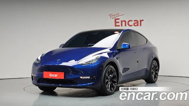 Tesla Model Y 2021 Синий из Кореи