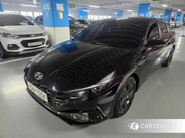 Hyundai Avante Hybrid (CN7) 2022 Черный из Кореи