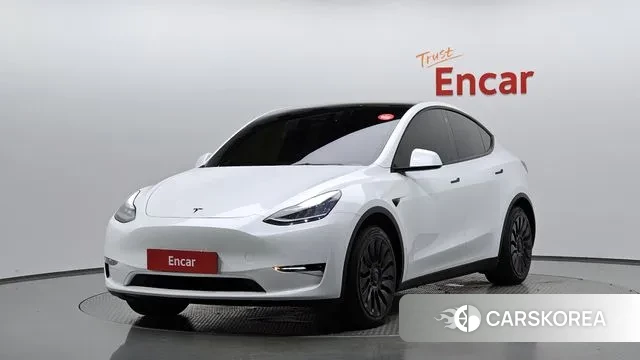 Tesla Model Y 2021 Белый из Кореи