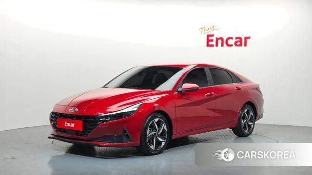 Hyundai Avante (CN7) 2021 Красный из Кореи