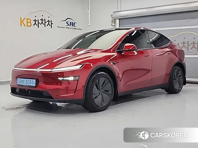 Tesla Model Y 2025 Красный из Кореи