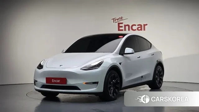 Tesla Model Y 2021 Белый из Кореи