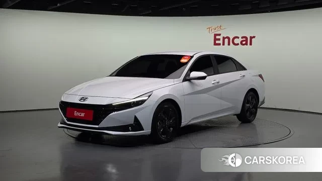 Hyundai Avante Hybrid (CN7) 2021 Белый из Кореи