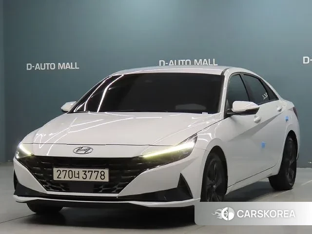 Hyundai Avante Hybrid (CN7) 2021 Белый из Кореи