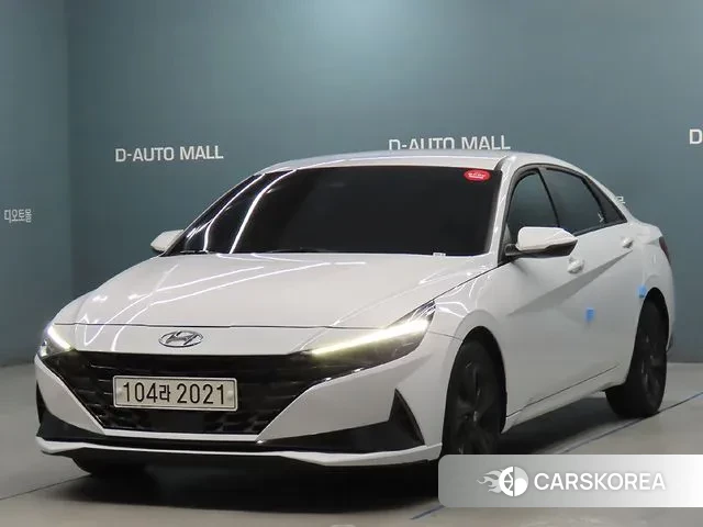 Hyundai Avante Hybrid (CN7) 2021 Белый из Кореи