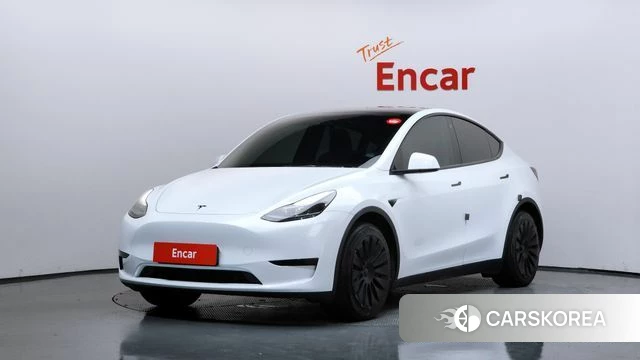Tesla Model Y 2023 Белый из Кореи