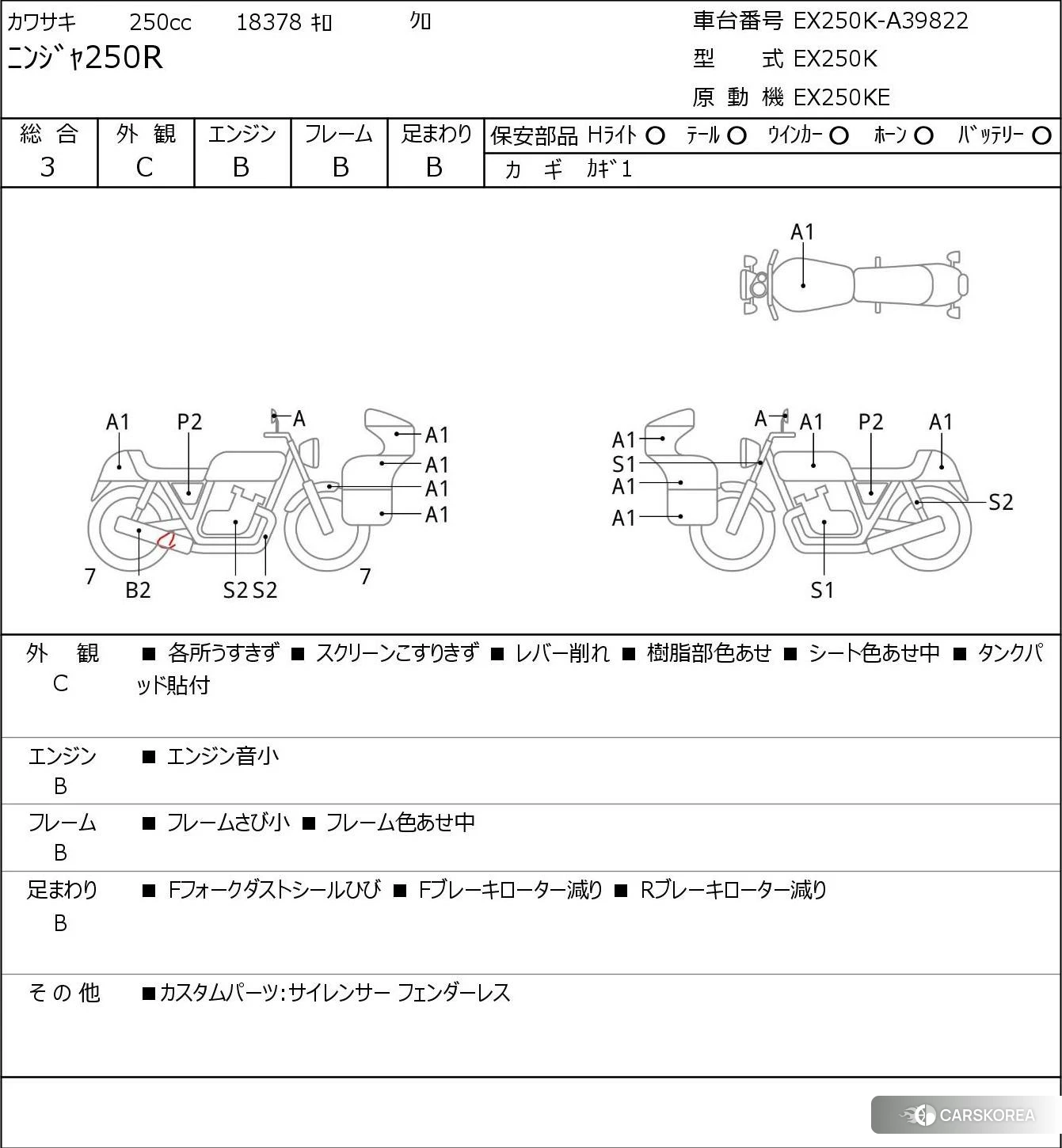 Проданный Kawasaki NINJA 250R id 4192704 из Японии, фото 5