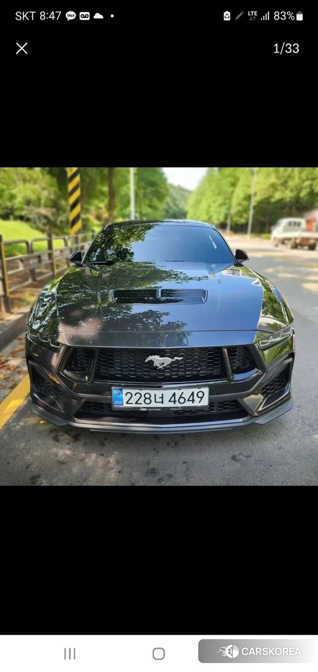 Ford Mustang 7th Generation 2024 Серый из Кореи