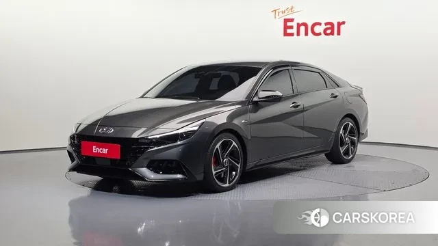 Hyundai Avante (CN7) 2021 Темно-зеленый из Кореи