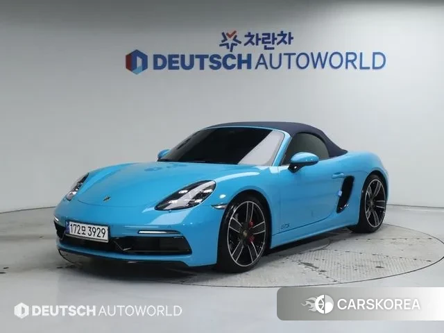 Porsche 718 Boxster 2019 Небесно-голубой из Кореи