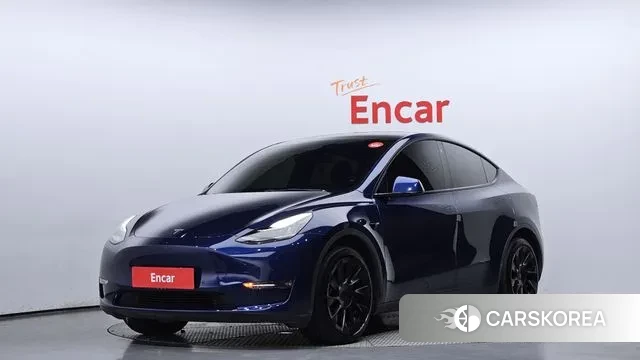 Tesla Model Y 2021 Синий из Кореи