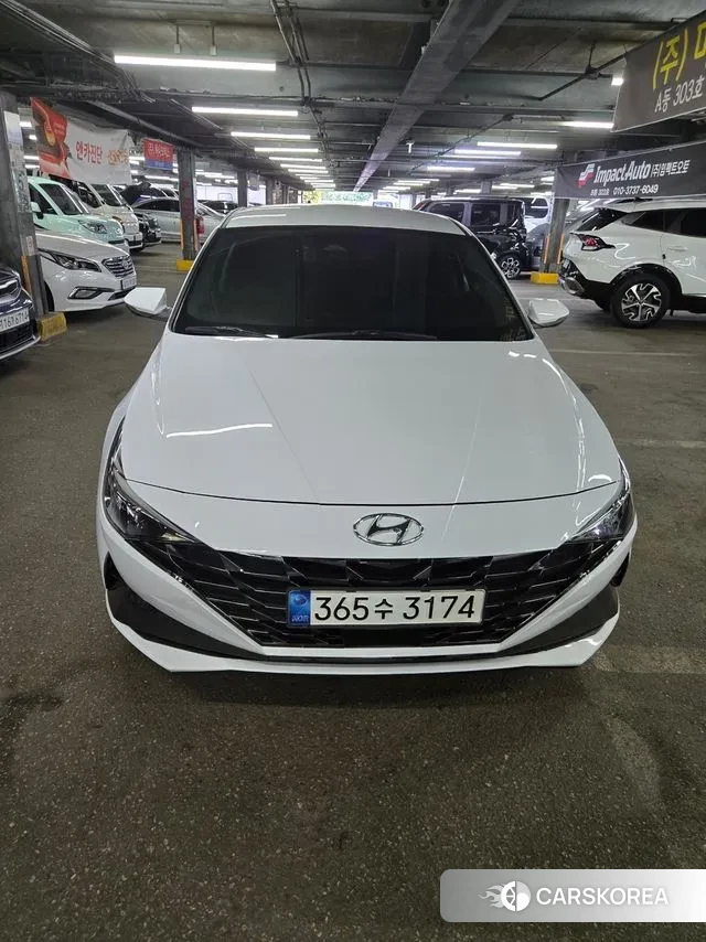 Hyundai Avante (CN7) 2021 Белый из Кореи