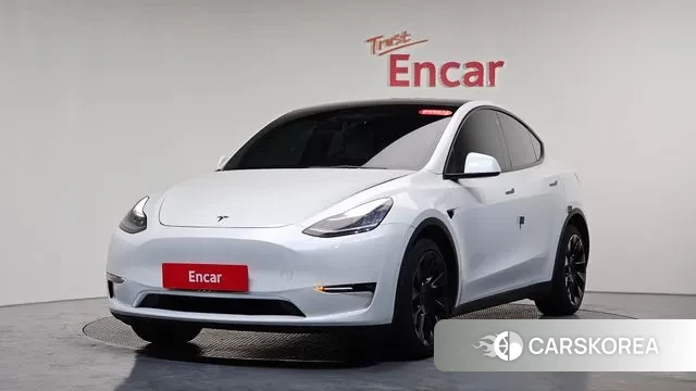Tesla Model Y 2021 Белый из Кореи