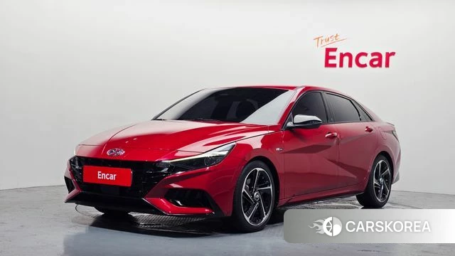Hyundai Avante (CN7) 2021 Красный из Кореи