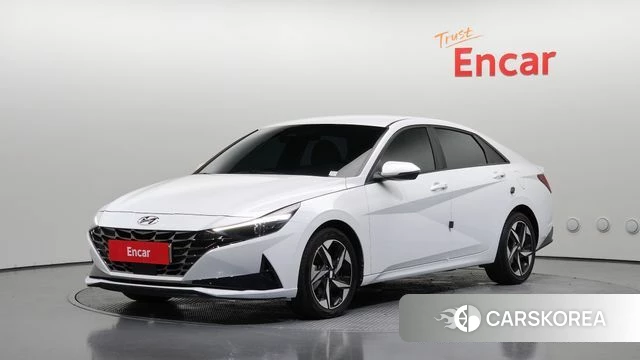 Hyundai Avante Hybrid (CN7) 2022 Белый из Кореи