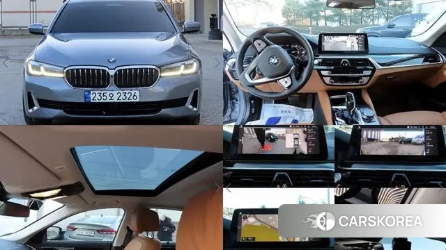 BMW 5 Series (G30) 2023 Серебристо-серый из Кореи