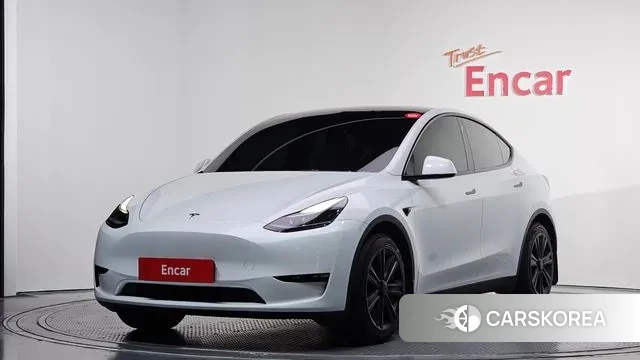 Tesla Model Y 2023 Белый из Кореи