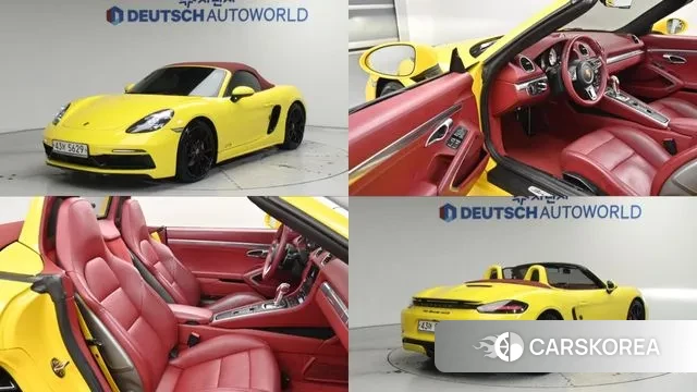Porsche 718 Boxster 2018 Желтый из Кореи