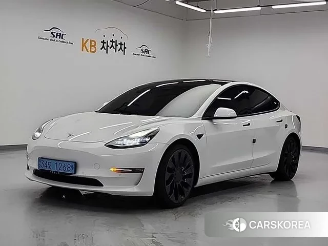 Tesla Model 3 2021 Белый из Кореи
