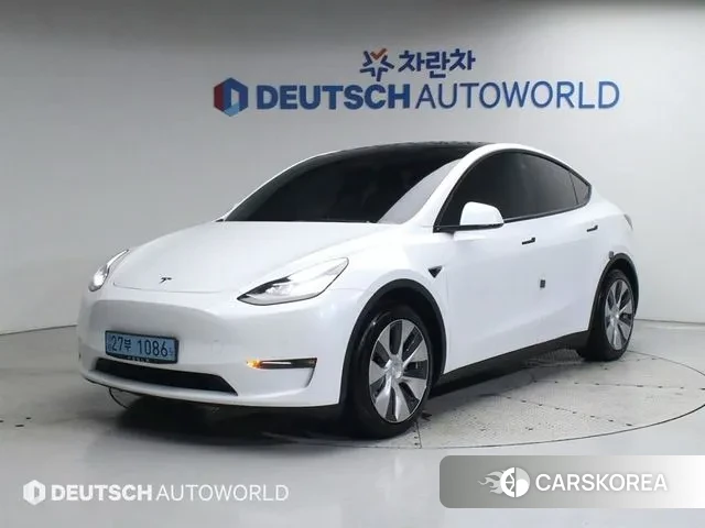Tesla Model Y 2021 Белый из Кореи