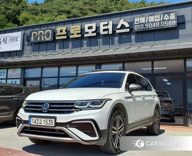 Volkswagen Tiguan Allspace 2022 Белый из Кореи