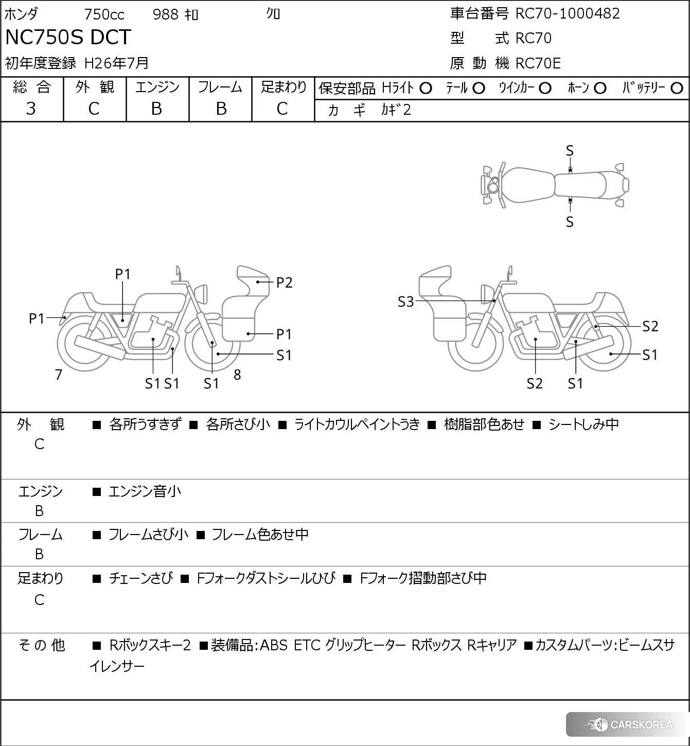 Проданный Honda NC750S DCT id 3949896 из Японии, фото 5