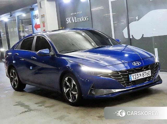 Hyundai Avante (CN7) 2020 Синий из Кореи