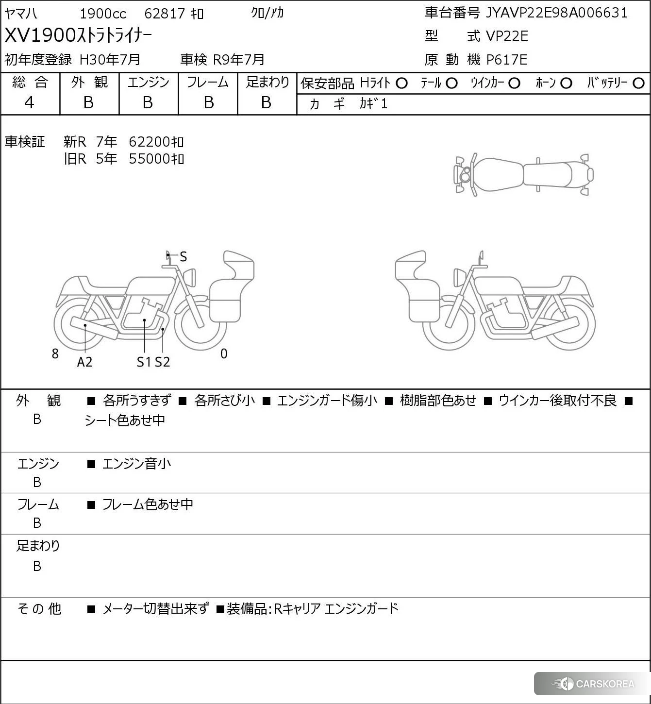 Yamaha XV1900 ROADLINER 2018 из Японии, фото 5