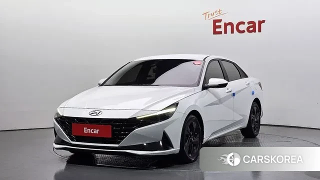 Hyundai Avante Hybrid (CN7) 2021 Белый из Кореи