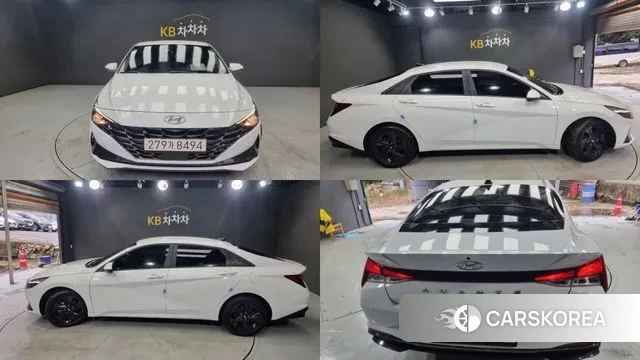 Hyundai Avante Hybrid (CN7) 2021 Белый из Кореи