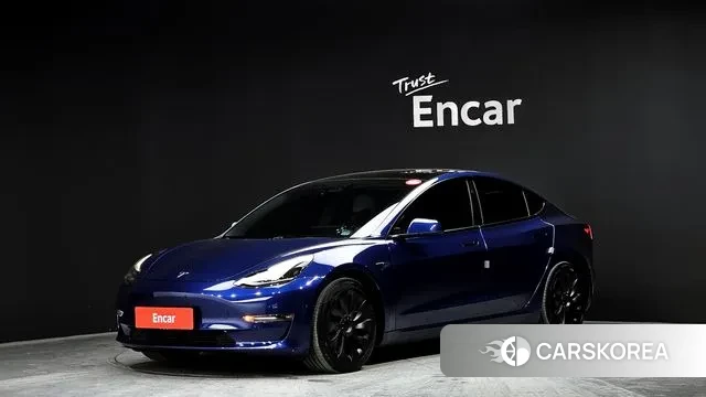 Tesla Model 3 2021 Синий из Кореи