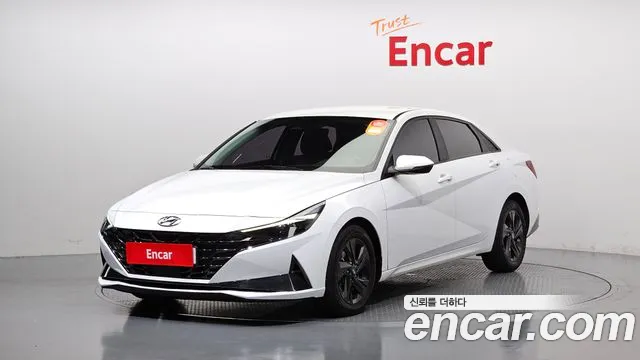 Hyundai Avante Hybrid (CN7) 2020 Белый из Кореи