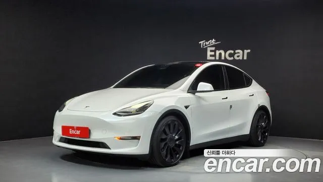 Tesla Model Y 2021 Белый из Кореи