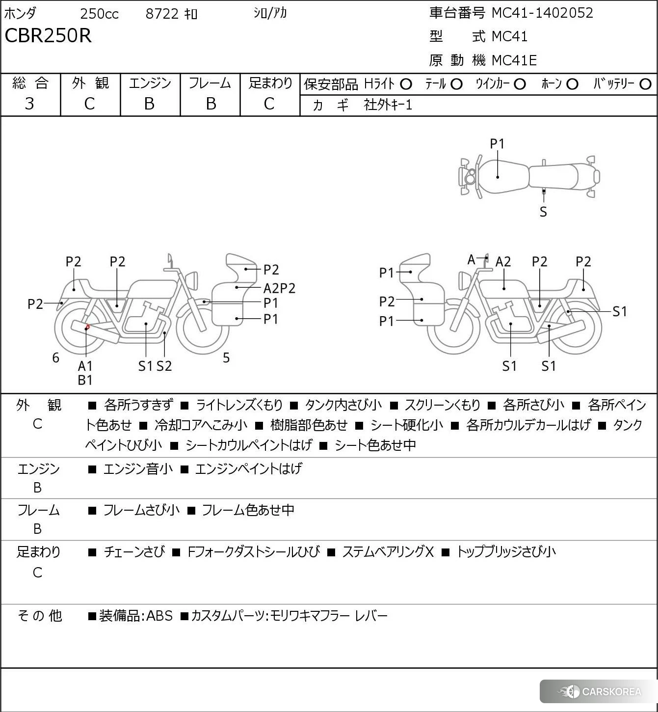 Проданный Honda CBR250R id 4193750 из Японии, фото 5
